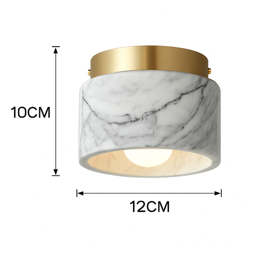 plafonnier en marbre italien luminaire décoratif idéal pour tout espace - vue 6 sur 6