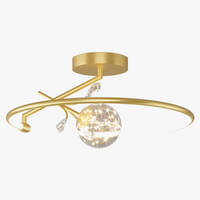 plafonnier en verre cristal design moderne pour intérieur élégant