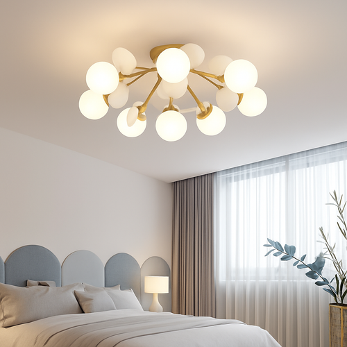 plafonnier en verre design lumineux pour intérieur moderne - vue 2 sur 18