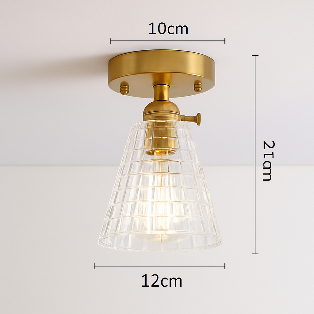 plafonnier en verre nordique rétro loft vintage moderne abat-jour - vue 16 sur 26
