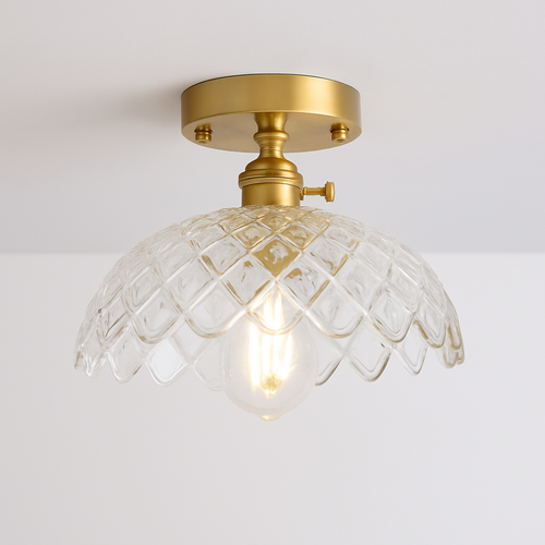 plafonnier en verre nordique rétro loft vintage moderne abat-jour - vue 21 sur 26