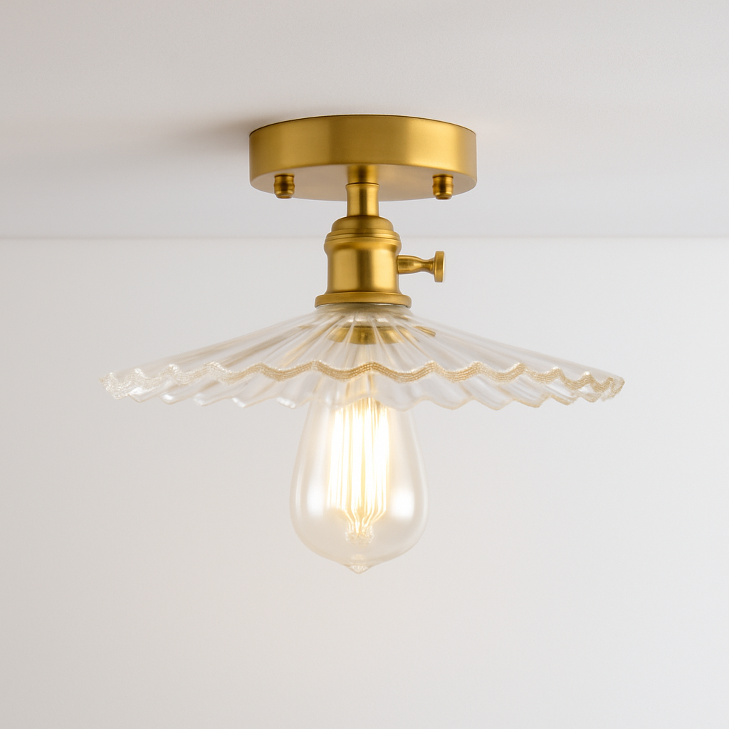 plafonnier en verre nordique rétro loft vintage moderne abat-jour - vue 23 sur 26