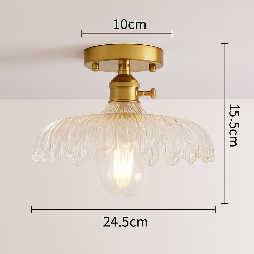 plafonnier en verre nordique rétro loft vintage moderne abat-jour - vue 24 sur 26