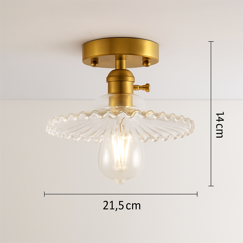 plafonnier en verre nordique rétro loft vintage moderne abat-jour - vue 25 sur 26