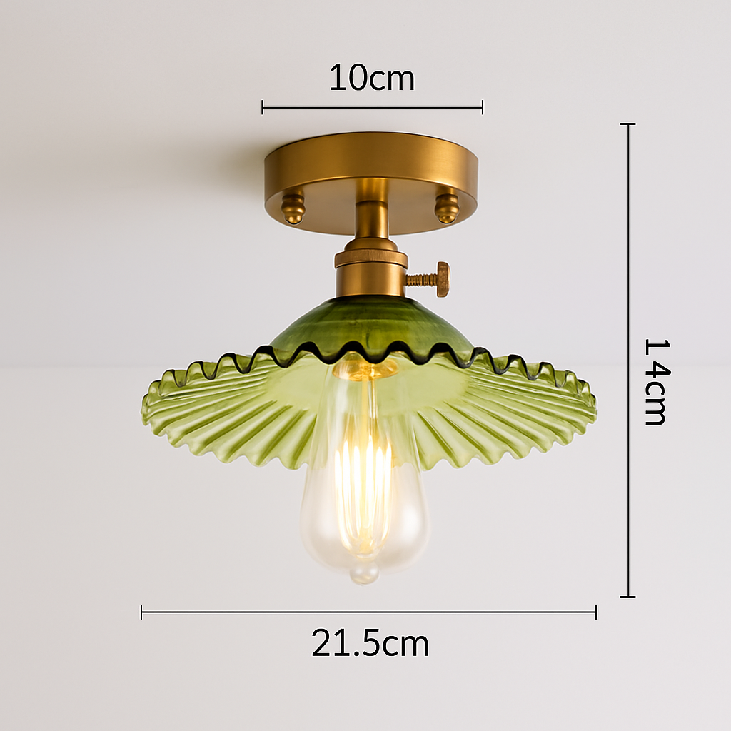 plafonnier en verre nordique rétro loft vintage moderne abat-jour - vue 10 sur 26