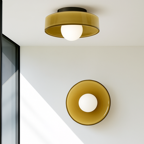 Plafonnier en verre nordique à tête unique G9 - vue 2 sur 10