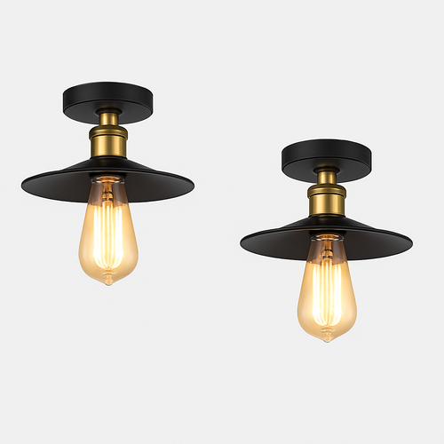 Plafonnier industriel lustre Vintage rétro grenier éclairage intérieur pays américain Restaurant chambre luminaires - vue 2 sur 8