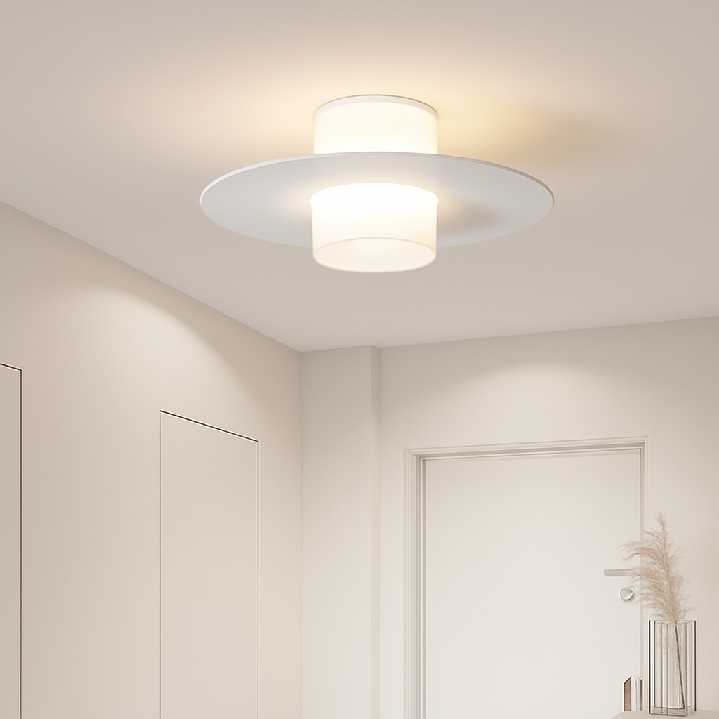 Plafonnier Led allée couloir couloir lustre moderne plafonnier pour salon salle à manger cuisine chambre noir blanc - vue 5 sur 6