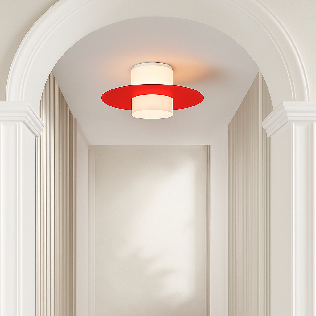 Plafonnier Led allée couloir couloir lustre moderne plafonnier pour salon salle à manger cuisine chambre noir blanc - vue 6 sur 6