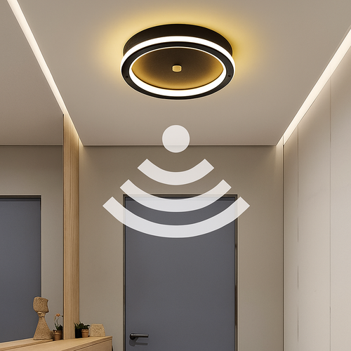 Plafonnier LED avec détecteur de mouvement PIR humain - vue 2 sur 14