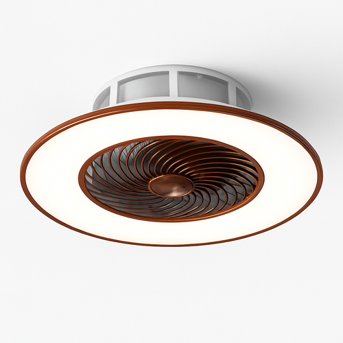 plafonnier led avec ventilateur design moderne 2021 - vue 3 sur 10