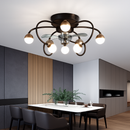 plafonnier led boule de verre ventilateur minimaliste éclairage moderne