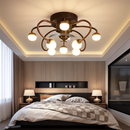 plafonnier led boule de verre ventilateur minimaliste éclairage moderne