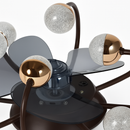plafonnier led boule de verre ventilateur minimaliste éclairage moderne