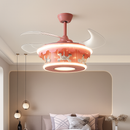 plafonnier led carrousel créative dessin animé luminaire pour filles