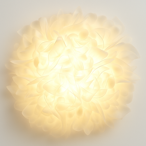 Plafonnier LED chic nordique fleurs blanches - vue 4 sur 6