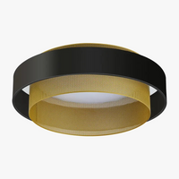 Plafonnier LED circulaire en métal noir