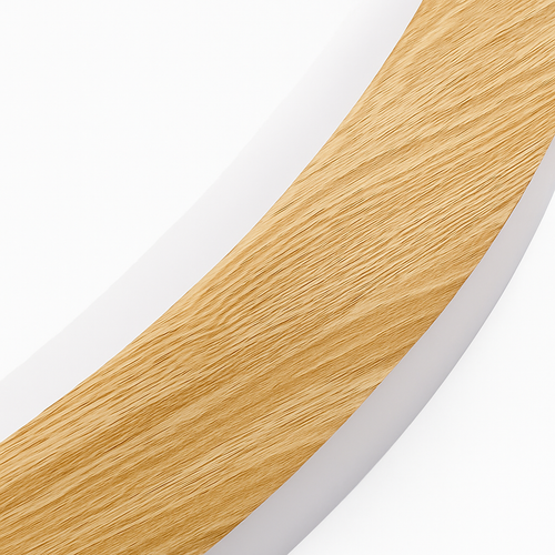 plafonnier led circulaire grain de bois design moderne éclairage minimaliste - vue 5 sur 14