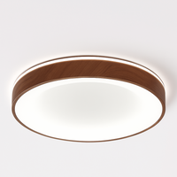 plafonnier led circulaire grain de bois design moderne éclairage minimaliste