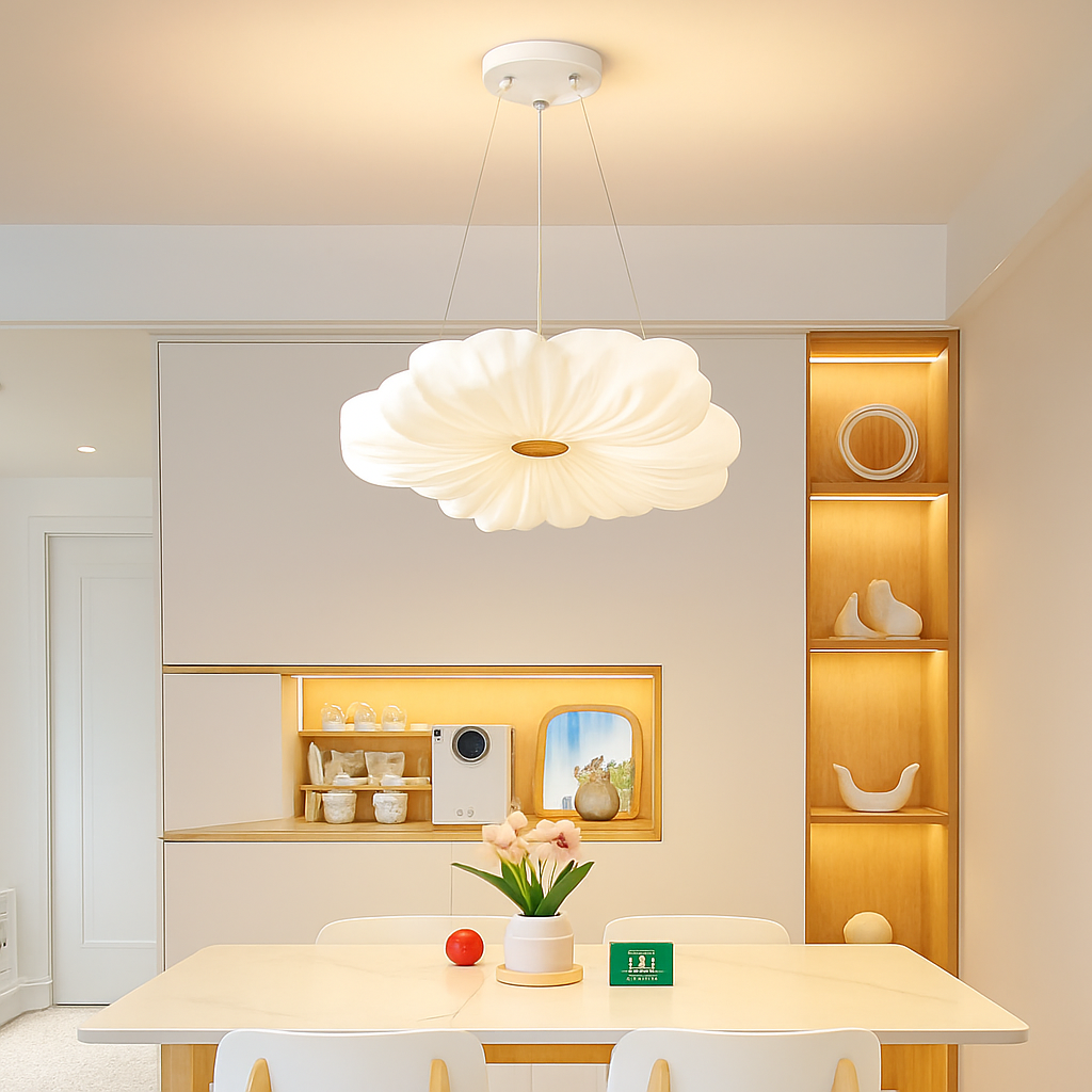 plafonnier led décoratif en forme de fleur style nordique - vue 3 sur 12