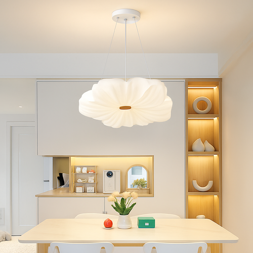 plafonnier led décoratif en forme de fleur style nordique - vue 3 sur 12