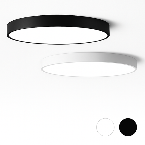 Plafonnier LED design arrondi et plat (plusieurs tailles) - vue 4 sur 6