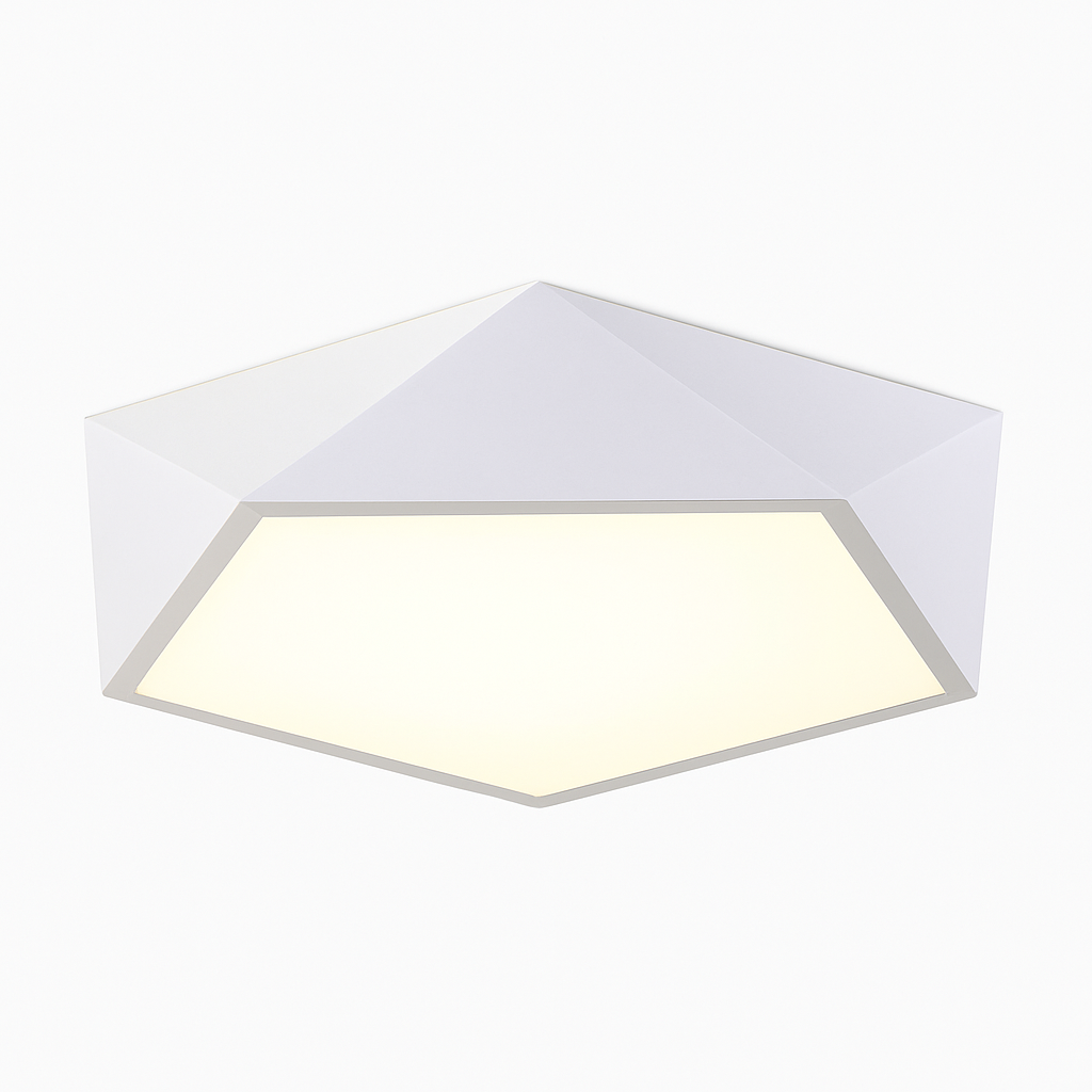 Plafonnier LED design géométrique en diamant - vue 5 sur 5