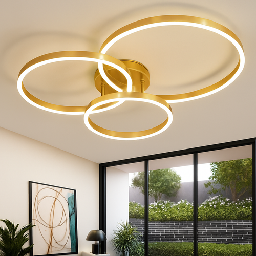 plafonnier led design nordique moderne luminaire décoratif 	 modèle - vue 4 sur 23