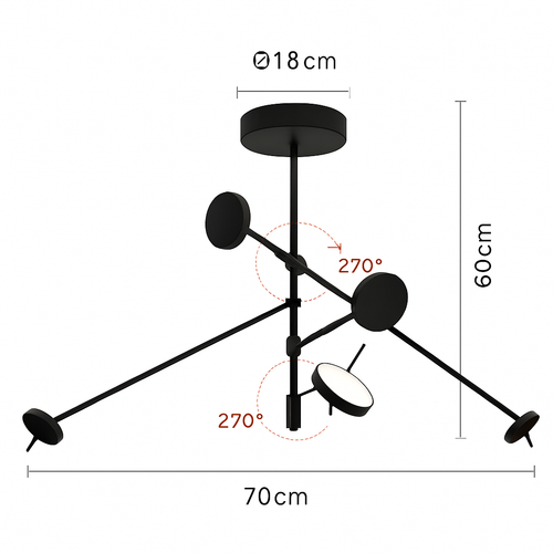 Plafonnier Led design nordique pour Tables basses de restaurant bureaux de chambre lampes suspendues noires luminaire de décoration de la maison - vue 14 sur 14