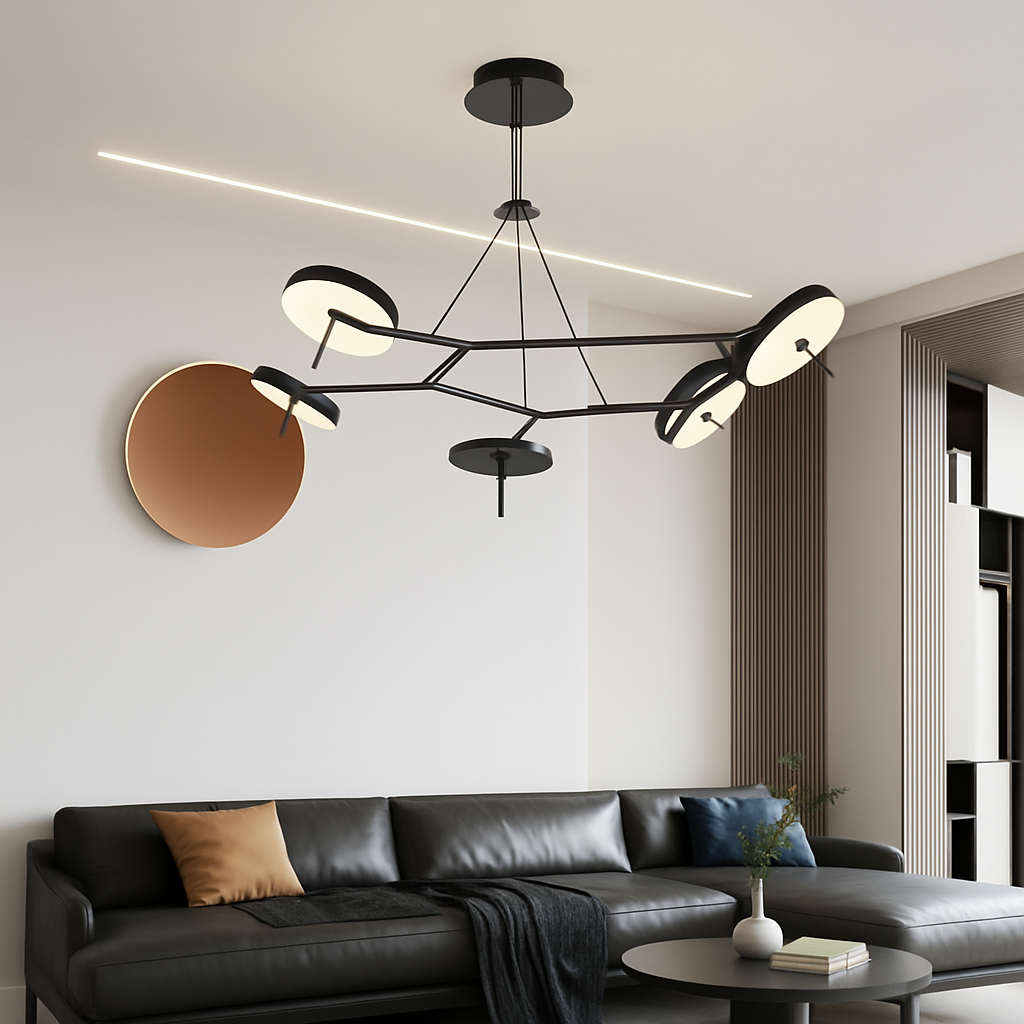 Plafonnier Led design nordique pour Tables basses de restaurant bureaux de chambre lampes suspendues noires luminaire de décoration de la maison - vue 4 sur 14