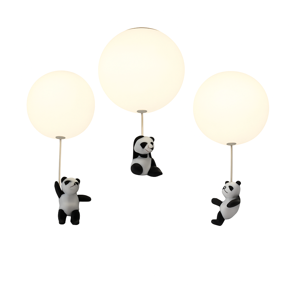 plafonnier led dessin animé belle ours pour enfants - vue 5 sur 26