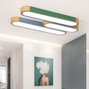 plafonnier led dimmable en bois pour divers espaces