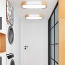 plafonnier led dimmable en bois pour divers espaces