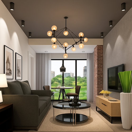 plafonnier led dimmable spot lumière vers le bas décoration - vue 8 sur 8