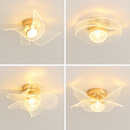 plafonnier led doré style nordique moderne en acrylique