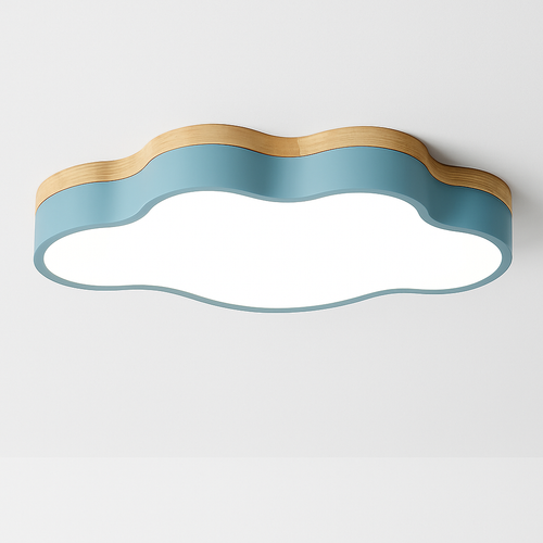 Plafonnier LED en bois nuage Botimi - vue 7 sur 8