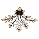 Plafonnier LED en cristal en forme de fleurs et feuilles