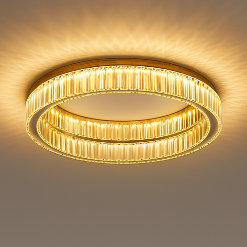 plafonnier led en cristal italien design haut de gamme pour décoration intérieure - vue 2 sur 8