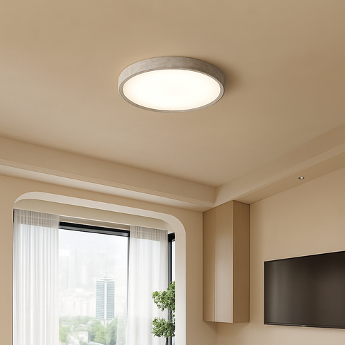 Plafonnier Led en travertin jaune - vue 2 sur 6