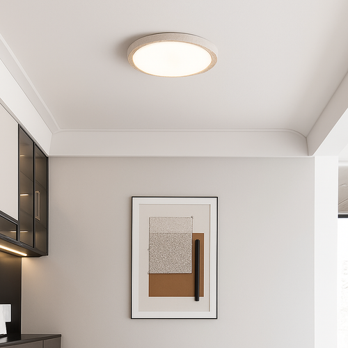 Plafonnier Led en travertin jaune - vue 3 sur 6