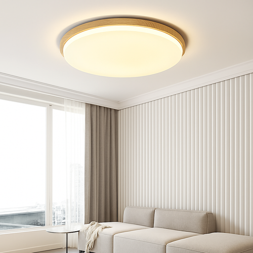 Plafonnier Led en travertin jaune - vue 3 sur 6