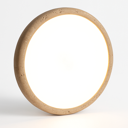Plafonnier Led en travertin jaune - vue 4 sur 6