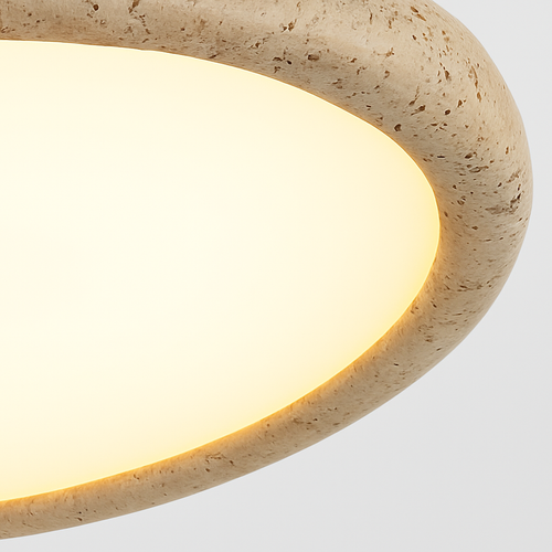 Plafonnier Led en travertin jaune - vue 6 sur 6