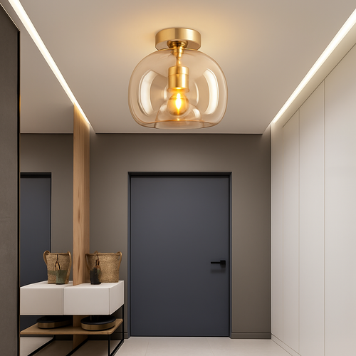 Plafonnier LED en verre au design moderne - vue 2 sur 14