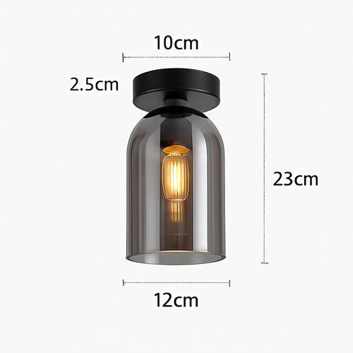 Plafonnier LED en verre au design moderne - vue 13 sur 14