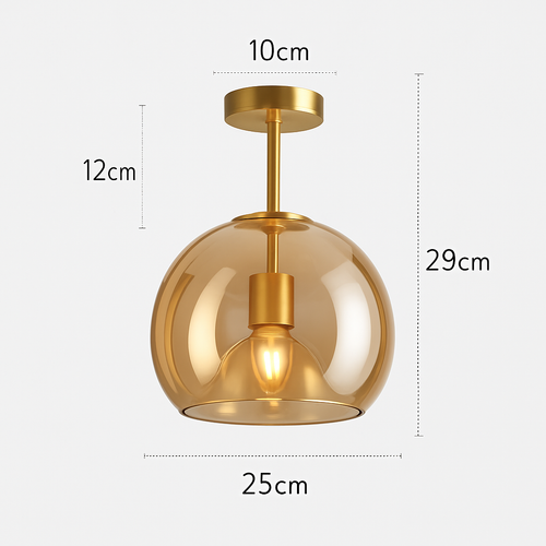 Plafonnier LED en verre au design moderne - vue 14 sur 14