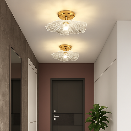 Plafonnier Led en verre au design moderne - vue 3 sur 24
