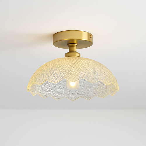 Plafonnier Led en verre au design moderne - vue 24 sur 24