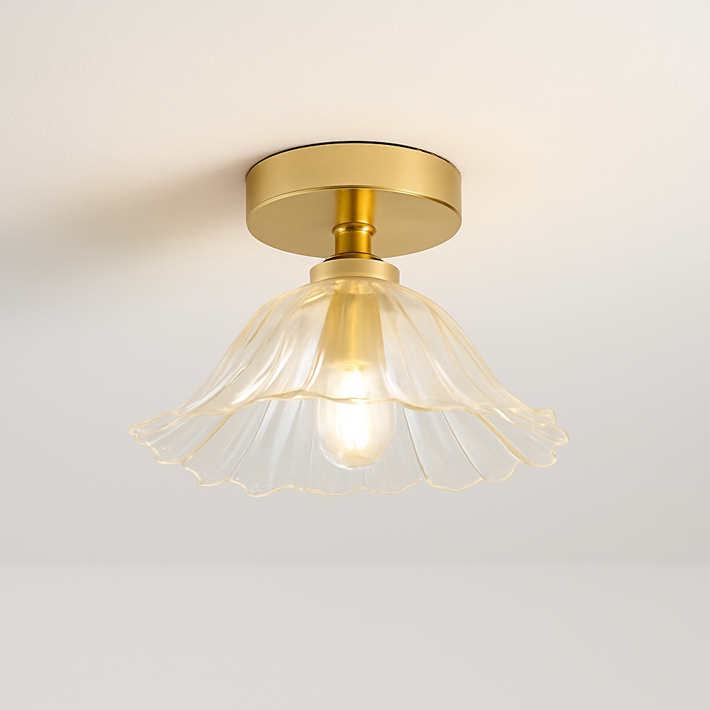 Plafonnier Led en verre au design moderne - vue 24 sur 24