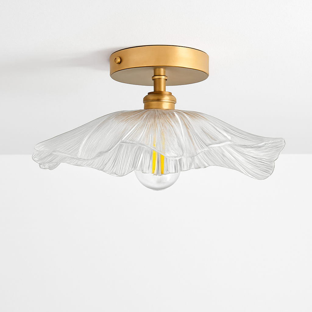Plafonnier Led en verre au design moderne - vue 5 sur 24
